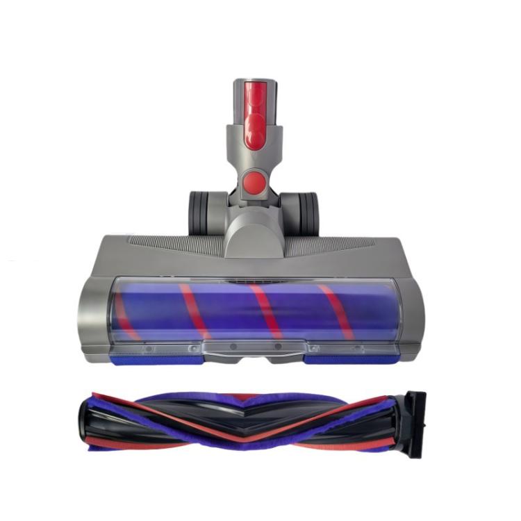 Soft Roller Floor Brush+Bristled Roller Combo For Dyson V7 V8 V10 V11 V15 Vacuum with Wide-Angle Green LED Light for Dust Revealing