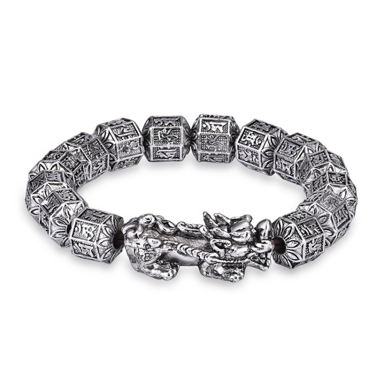 Solid Patronus Buddha Sanskrit Couple Bracelet(Crude)