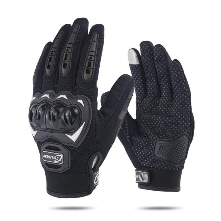 SOMAN CG666 Motorcycle Riding Anti-slip Full Finger Gloves, Size:XL(Black)