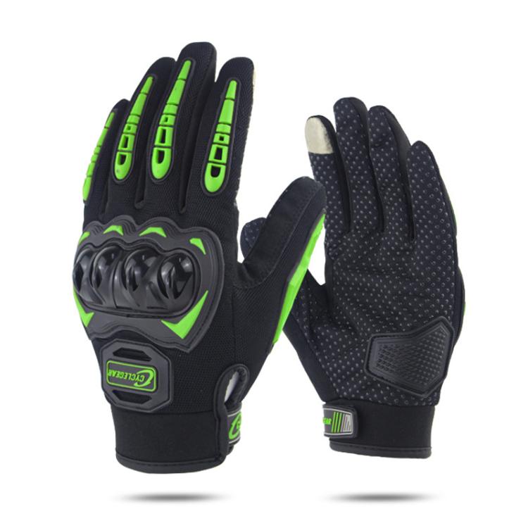 SOMAN CG666 Motorcycle Riding Anti-slip Full Finger Gloves, Size:XXL(Green)