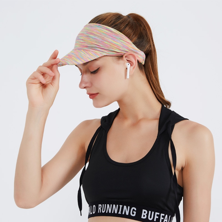 Sports Headband Empty Top Hat Summer Outdoor Sunscreen Breathable Riding And Running Peaked Cap For Men And Women, Size: Free Szie(Seven Colorful)
