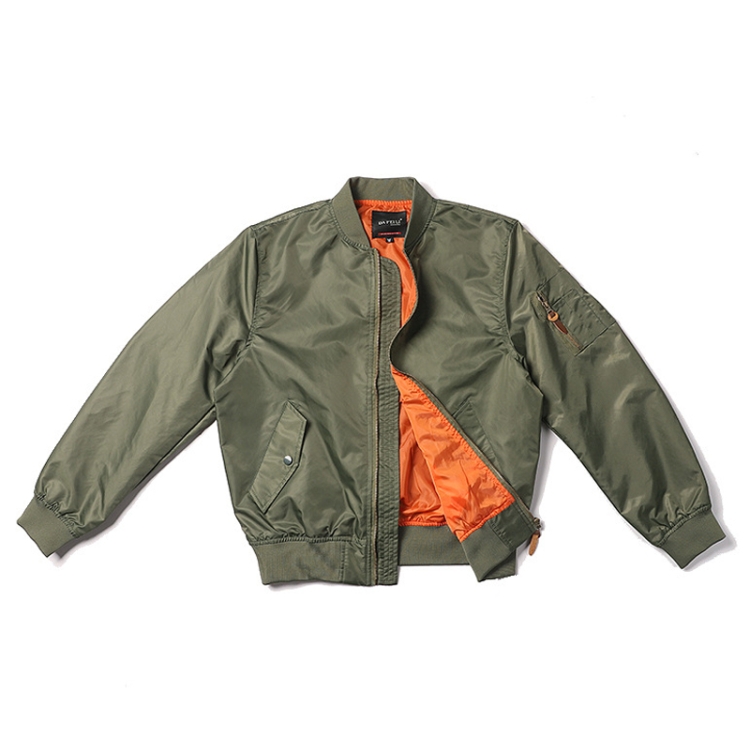 Spring Autumn Thin Man Jacket Loose Nylon Baseball Clothing, Size: M(Green)