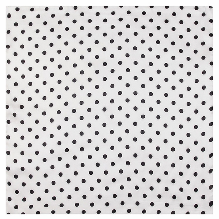 Spring Ladies Dots Pattern Silk ImitationSmall Scarf Square Scarf, Size:60 x 60cm(White)
