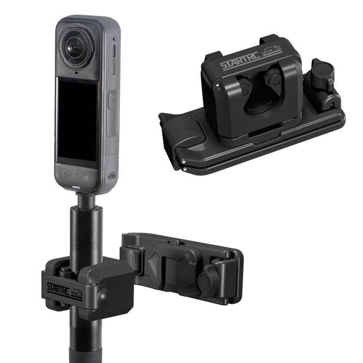 STARTRC Quick-Release Backpack Mount Clip Bracket for Selfie Stick or Action Camera (Black)
