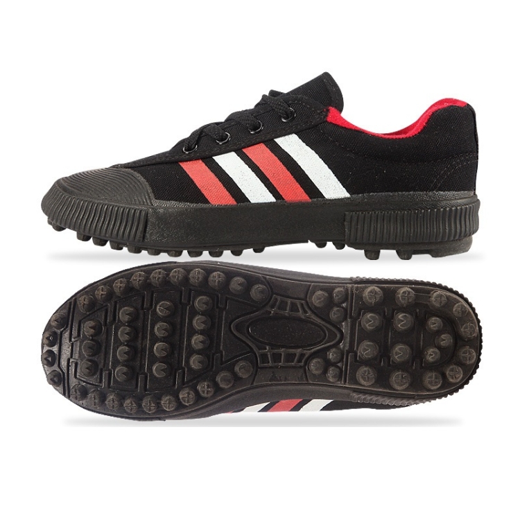 Student Antiskid Football Training Shoes Adult Rubber Spiked Soccer Shoes, Size: 40/250(Black)