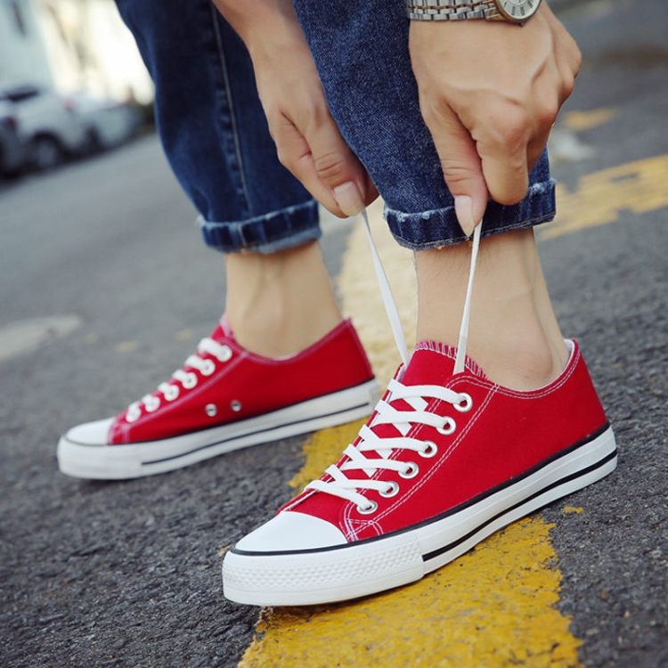 Students All Match Retro Sneakers Canvas Shoes, Color: Classic Red(36)