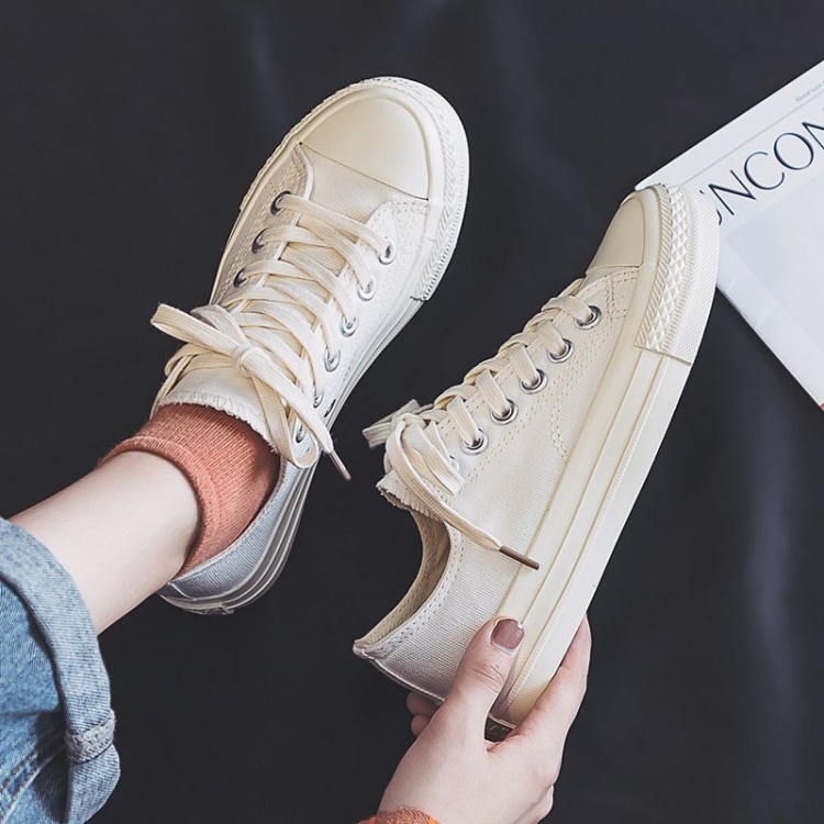 Students All Match Retro Sneakers Canvas Shoes, Color: Replica All White(37)
