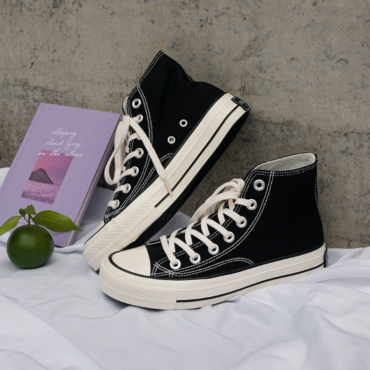 Students All Match Retro Sneakers Canvas Shoes, Color: Replica Unmarked Black(39)
