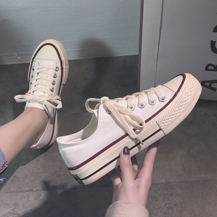 Students All Match Retro Sneakers Canvas Shoes, Color: Replica White Red(40 Male)