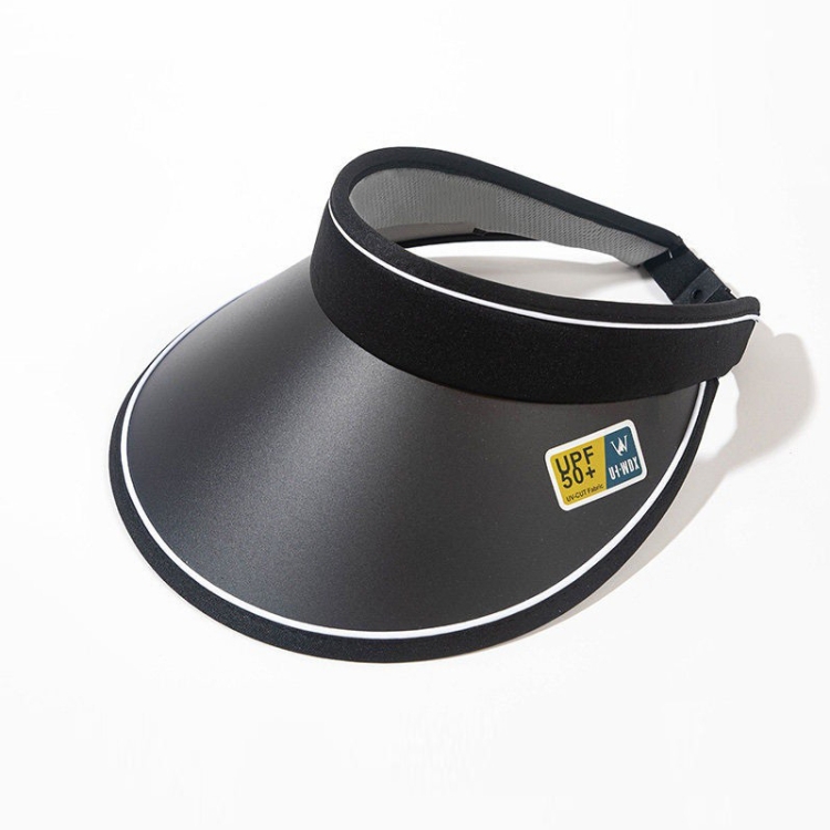 Summer Beach Petal Brim Open Top Sun Protection Sunhat, Color: D-181 Black(Free Size)