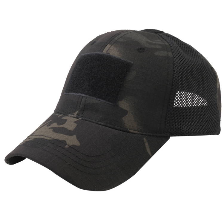 Summer Camouflage Baseball Mesh Cap Sports Sunshade Cap, Size: Free Size(Black CP)