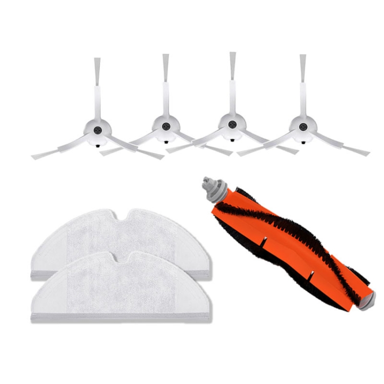 Sweeping Robot Accessories For Xiaomi Mijia Roborock, Specification: Main Brush+4 Side brush+2 Rag