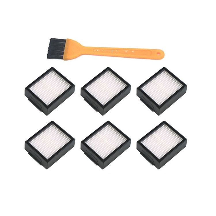 Sweeping Robot Hypa Filter For iRobot I7 I7+ E5 E6(6 Filters + Brush)