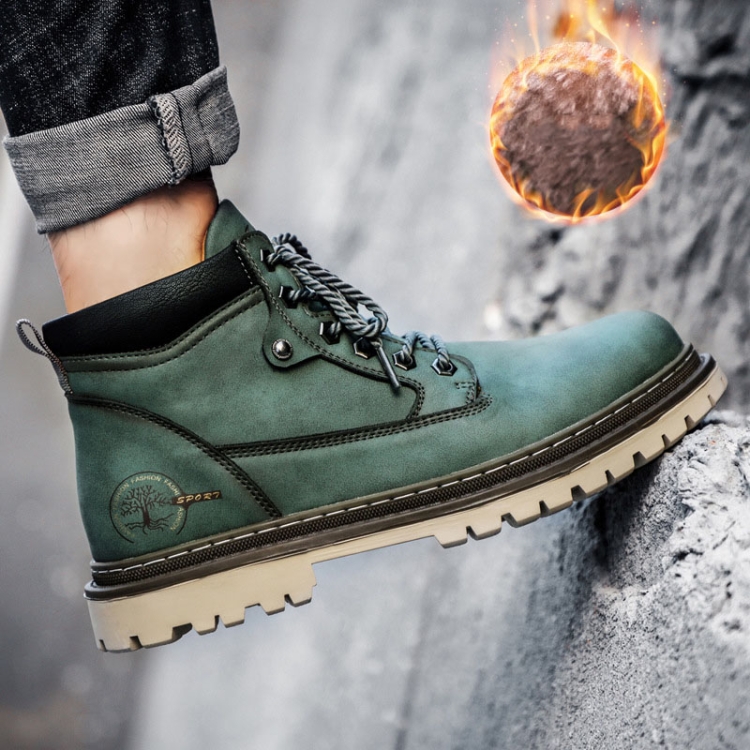 SY-5888M Winter Outdoor Work Shoes Casual Martin Boots, Size: 43(Green)