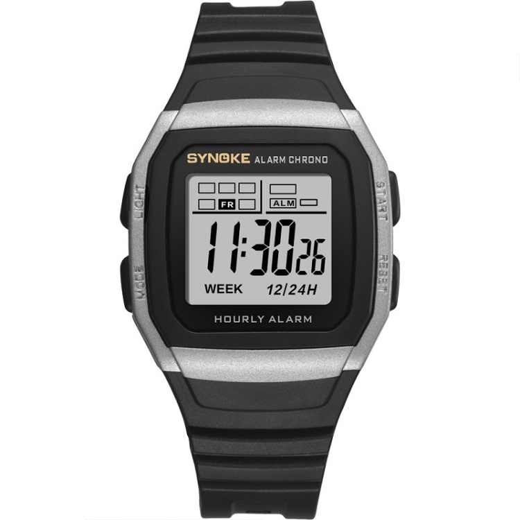 SYNOKE 9023B Multifunctional Sports Shockproof & Waterproof Electronic Watch(Silver)