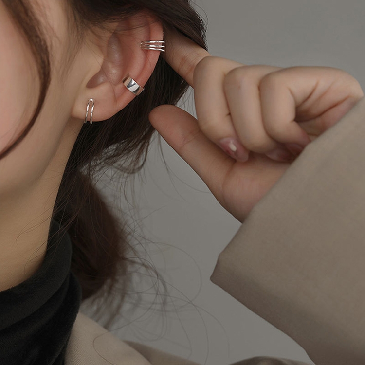 Temperament Ladies Light Luxury Pearl Double Layer Earrings Diamond Earrings, Specification:EH0510