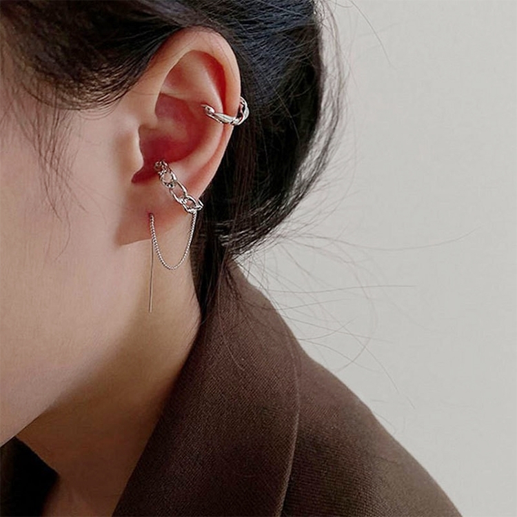 Temperament Ladies Light Luxury Pearl Double Layer Earrings Diamond Earrings, Specification:EH0518