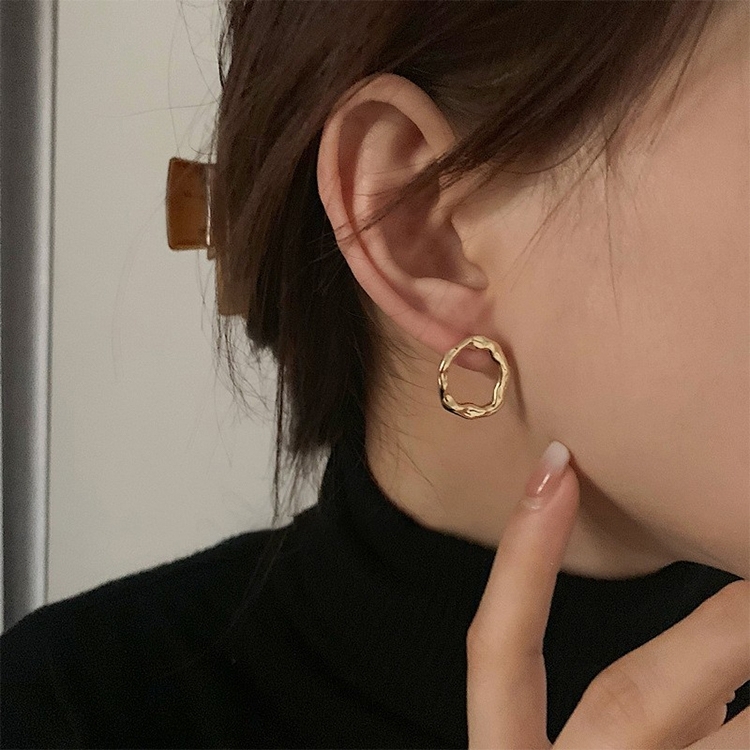 Temperament Ladies Light Luxury Pearl Double Layer Earrings Diamond Earrings, Specification:EH0843