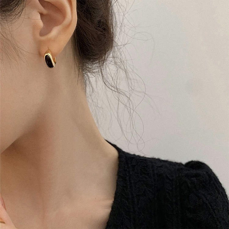 Temperament Ladies Light Luxury Pearl Double Layer Earrings Diamond Earrings, Specification:EH1312