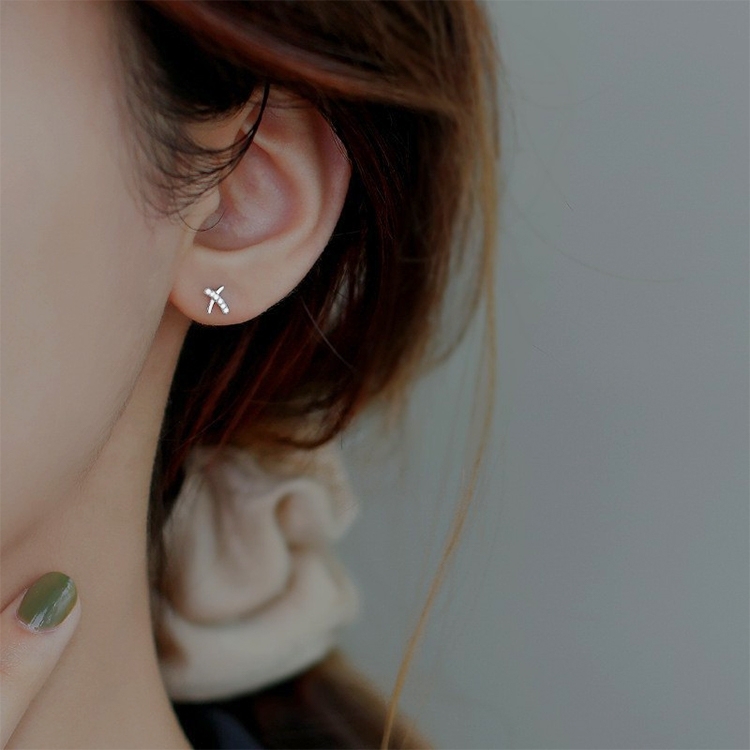 Temperament Ladies Light Luxury Pearl Double Layer Earrings Diamond Earrings, Specification:EH1365