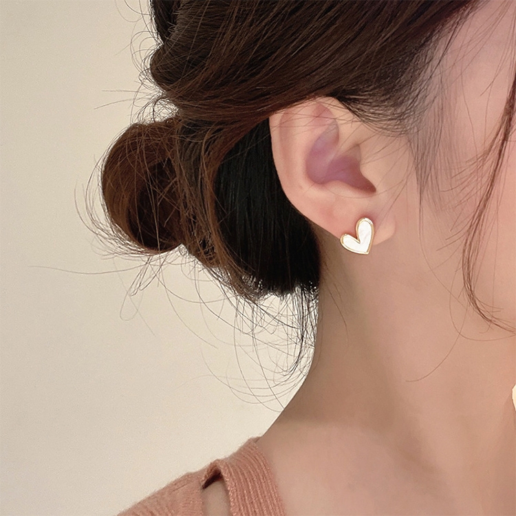 Temperament Ladies Light Luxury Pearl Double Layer Earrings Diamond Earrings, Specification:EH1422
