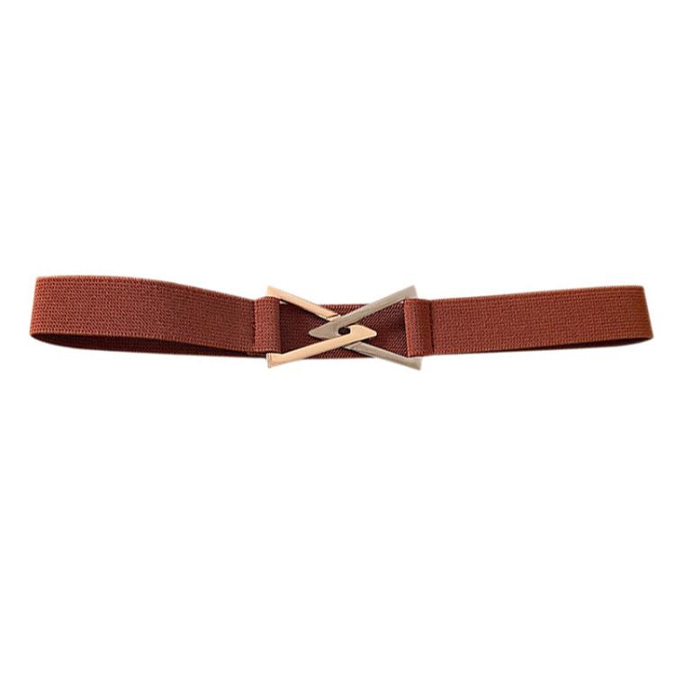 Triangle-shaped Buckle Belt For Slimming Flattering Waistline(Light Tan)