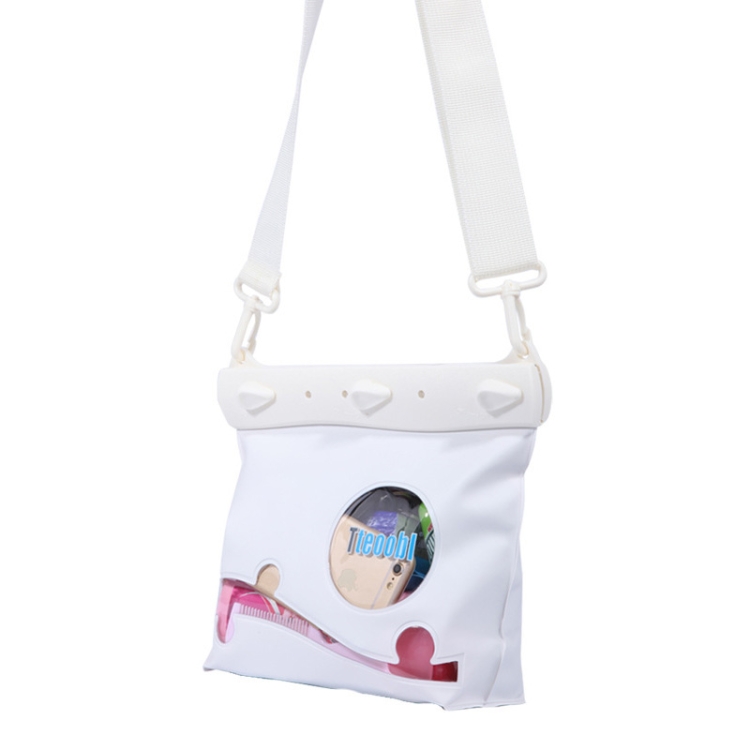 Tteoobl One-Shoulder Crossbody Drifting Diving Bag Waterproof Sundries Storage Bag, Size: Medium (White)