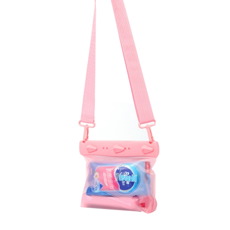 Tteoobl One-Shoulder Crossbody Drifting Diving Bag Waterproof Sundries Storage Bag, Size: Small (Pink)