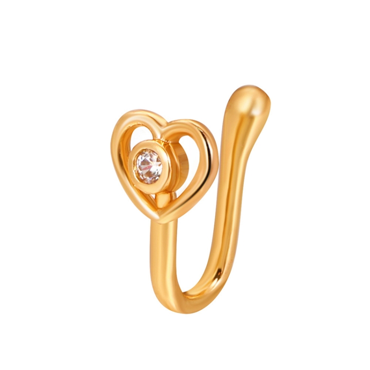 U-shaped Nose Clip Copper Inlaid With Zircon Nose Decoration, Color: G-227 Gold