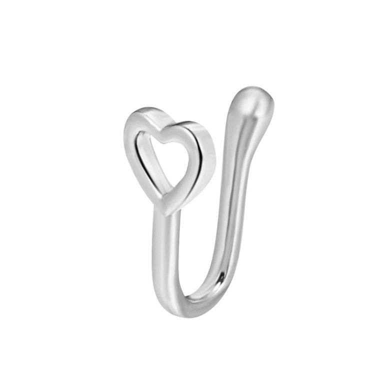 U-shaped Nose Clip Copper Inlaid With Zircon Nose Decoration, Color: G-232 Silver