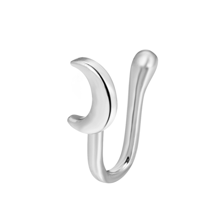 U-shaped Nose Clip Copper Inlaid With Zircon Nose Decoration, Color: G-254 Silver