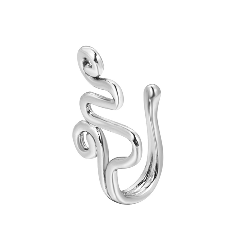 U-shaped Nose Clip Copper Inlaid With Zircon Nose Decoration, Color: G-350 Silver