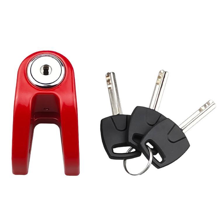Universal Disc Brake Lock Anti-Theft Security Lock for Bicycles, E-Bikes, and Motorcycles with Disc Brakes(Red)
