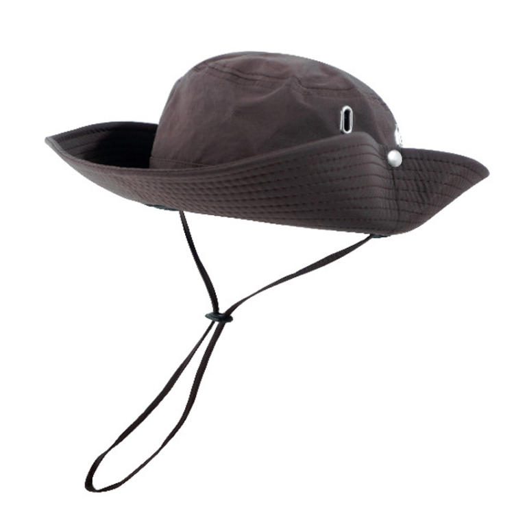 Versatile Breathable Sunscreen Drawstring Fisherman Hat(Coffee)