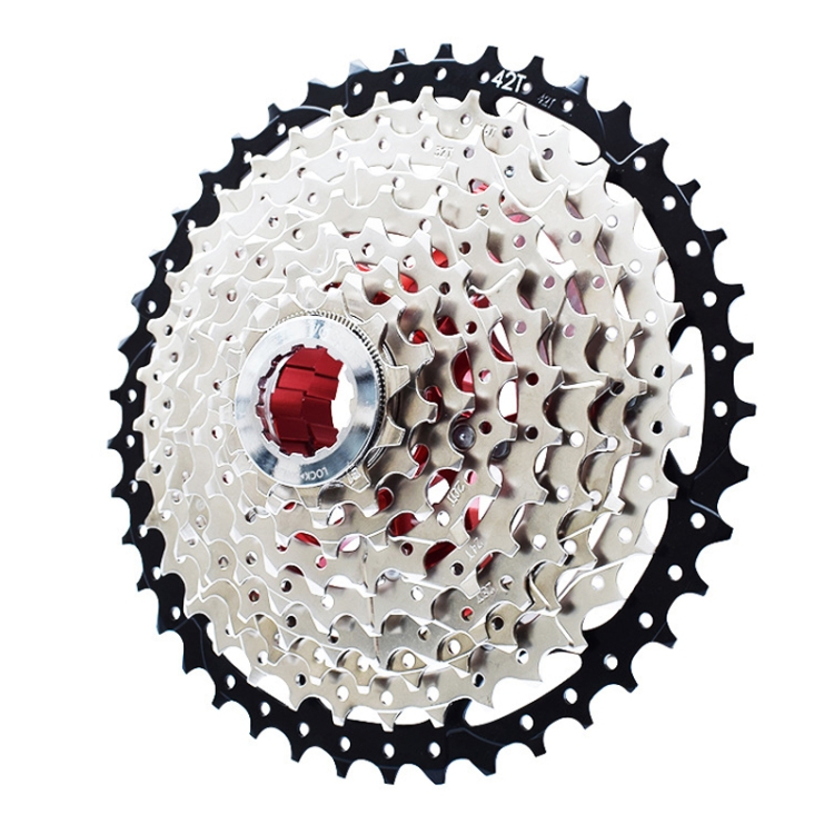VG Sports Split Mountain Bike Lightweight Cassette Flywheel, Style: 9 Speed 42T (Silver)