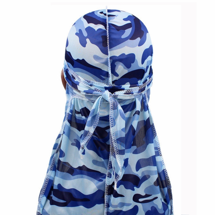 w-3 Camouflage Printing Long-tailed Pirate Hat Turban Cap