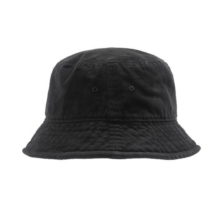 Washed Solid Bucket Hat Versatile Hip Hop Street Hat, Size: Free Code(Black)