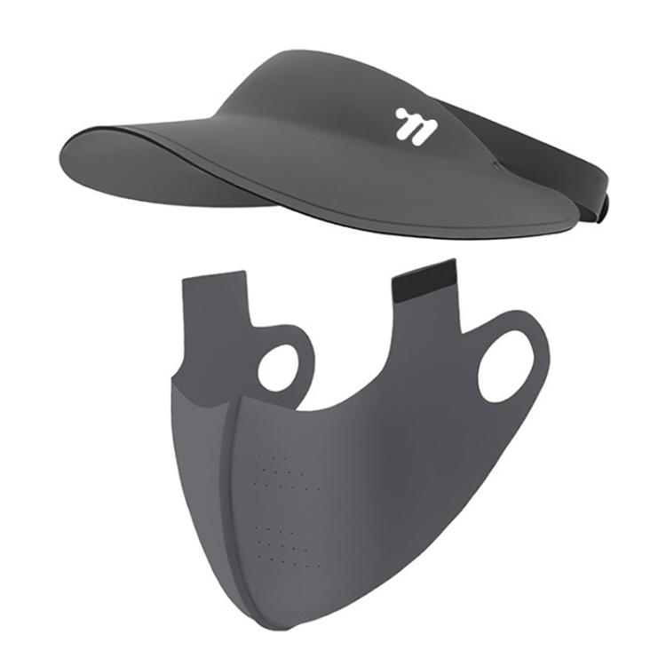WEST BIKING 2 In 1 Outdoor Sports Sun Protection Mask UV-Blocking Sun Hat Cycling Breathable Face Cover, Size: One Size(Dark Gray)