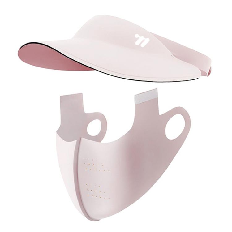 WEST BIKING 2 In 1 Outdoor Sports Sun Protection Mask UV-Blocking Sun Hat Cycling Breathable Face Cover, Size: One Size(Pink)