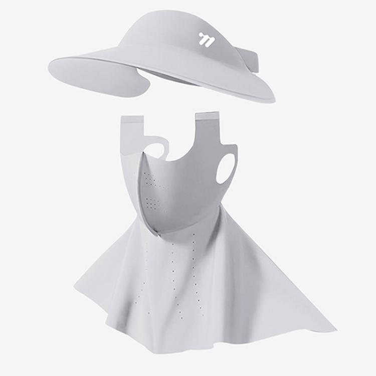 WEST BIKING 3 In 1 UV-Protective Cooling Mesh Breathable Detachable Sun Hat Face Mask Neck Scarf, Size: One Size(Gray)
