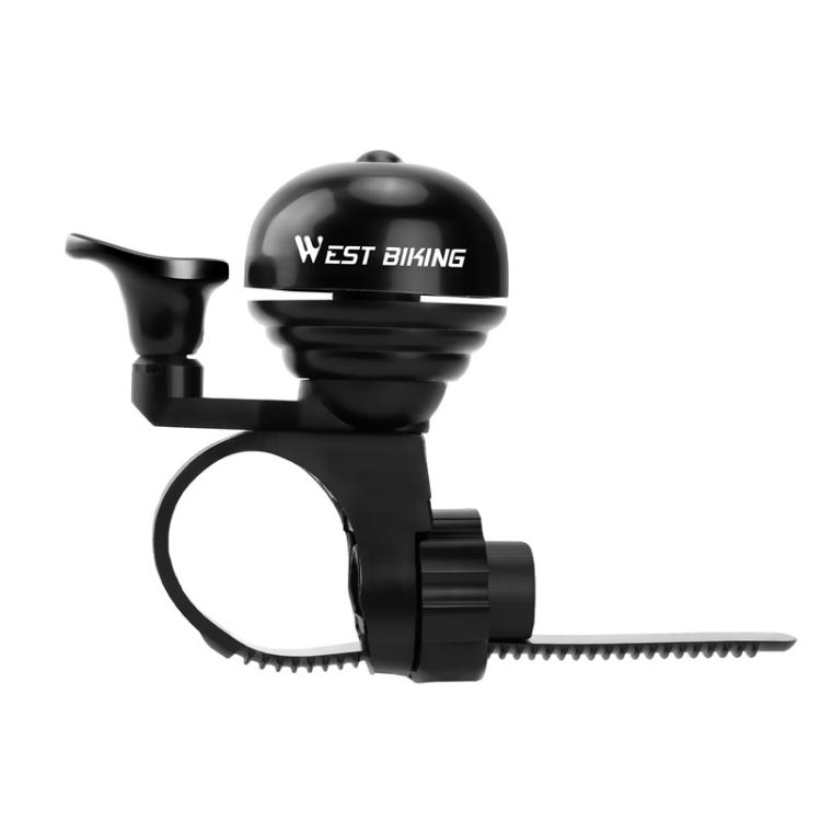 WEST BIKING Bicycle Bell Cycling Aluminum Alloy Warning Horn(Black)