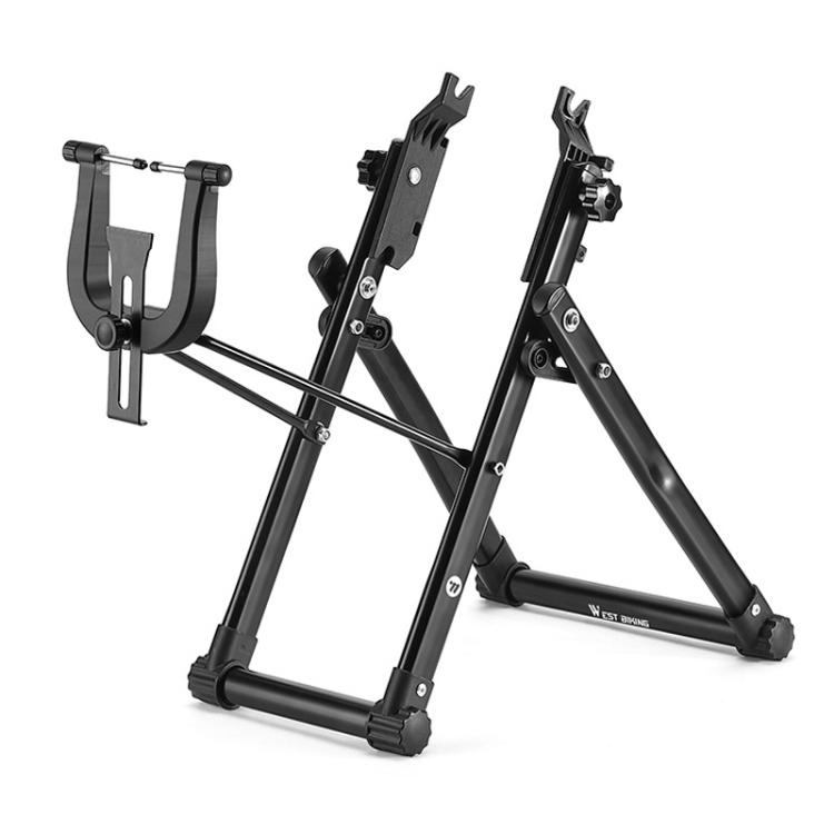WEST BIKING Bicycle Repair Rim Adjustment Station Hub Aligner(Black)
