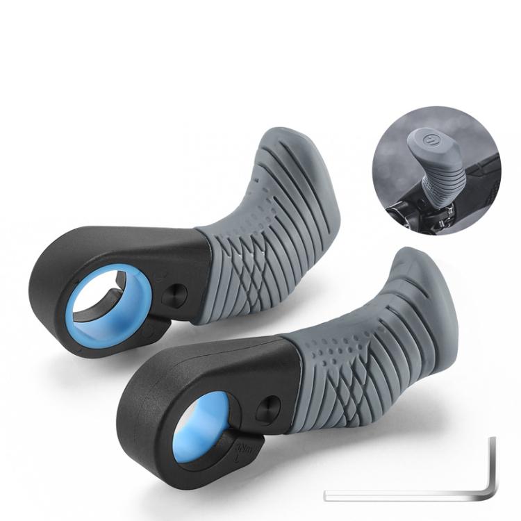 WEST BIKING Bicycle Riding Ergonomics Thumb Auxiliary Grip Handle(Gray)