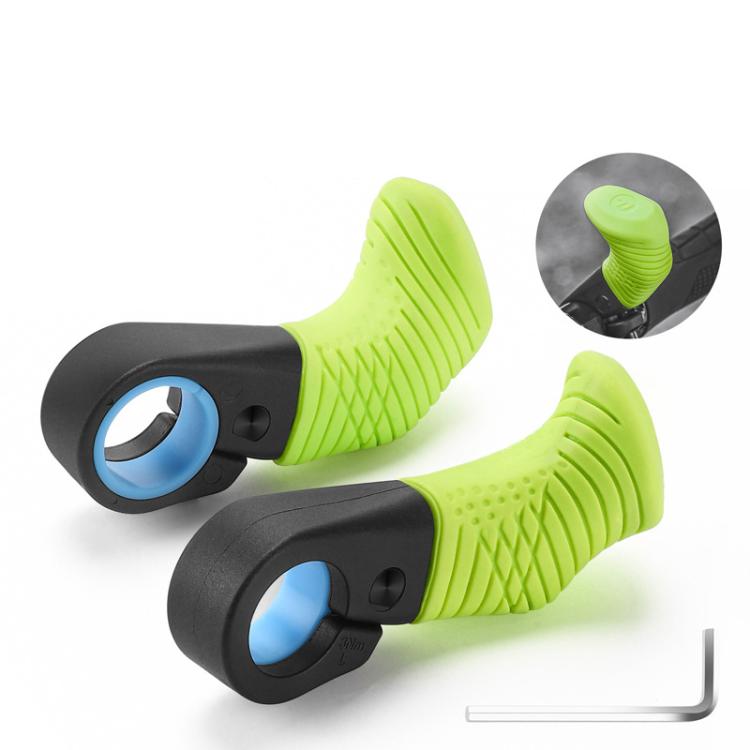 WEST BIKING Bicycle Riding Ergonomics Thumb Auxiliary Grip Handle(Green)