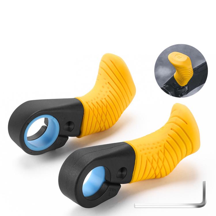 WEST BIKING Bicycle Riding Ergonomics Thumb Auxiliary Grip Handle(Yellow)