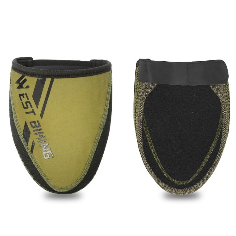 WEST BIKING Bicycle Riding Half Palm Windproof And Warm Lock Shoe Cover, Size: L(Army Green)
