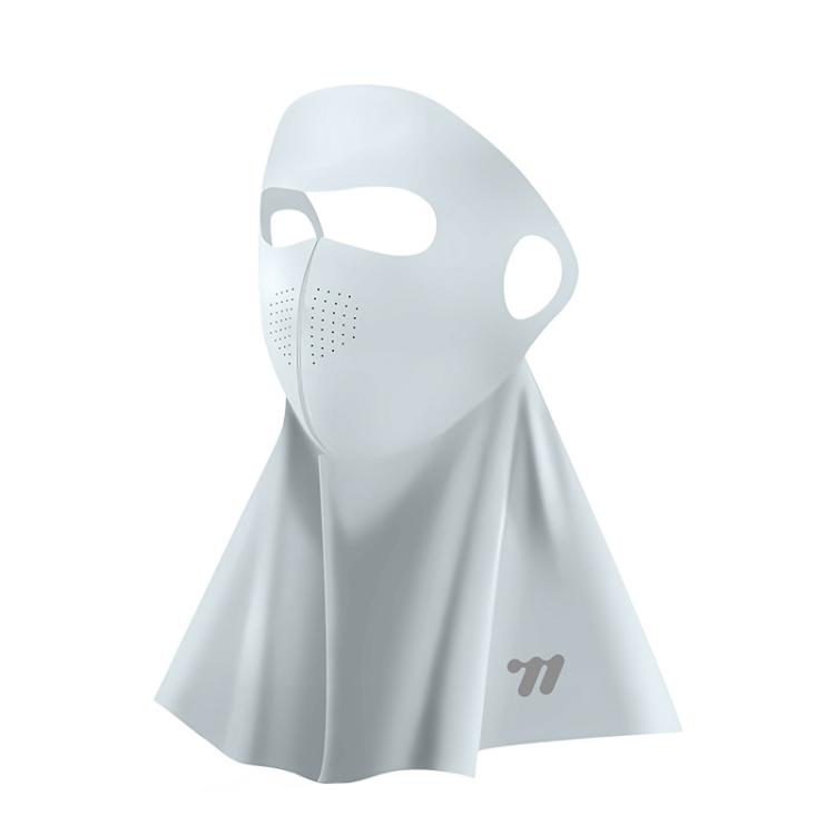 WEST BIKING Breathable Moisture-Wicking Quick-Dry Full-Face Sun Protection Mask Outdoor Cycling Sports Ice-Silk Neck Bib, Size: One Size(Gray)
