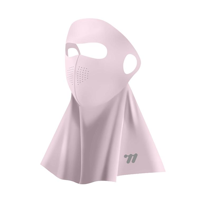 WEST BIKING Breathable Moisture-Wicking Quick-Dry Full-Face Sun Protection Mask Outdoor Cycling Sports Ice-Silk Neck Bib, Size: One Size(Pink)