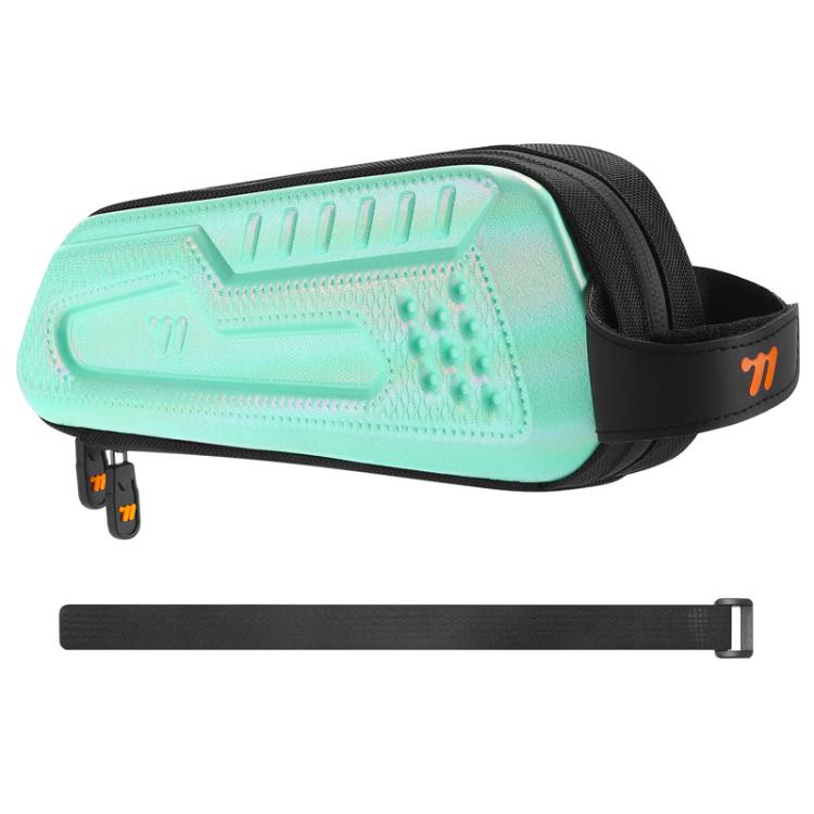 WEST BIKING EVA Portable Hard Shell Bicycle Top Tube Bag(Gradient Green)