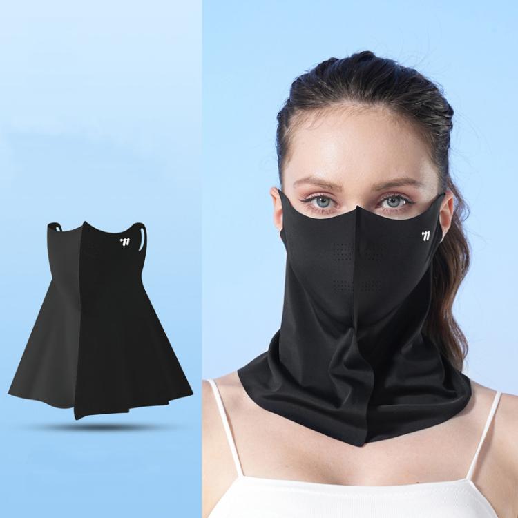 WEST BIKING Full-Face Neck Protection Sun Mask Ice-Silk UV-Protective Face Cover UV-Blocking Cycling Mask, Size: One Size(Black)